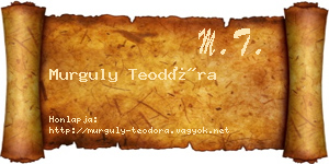 Murguly Teodóra névjegykártya